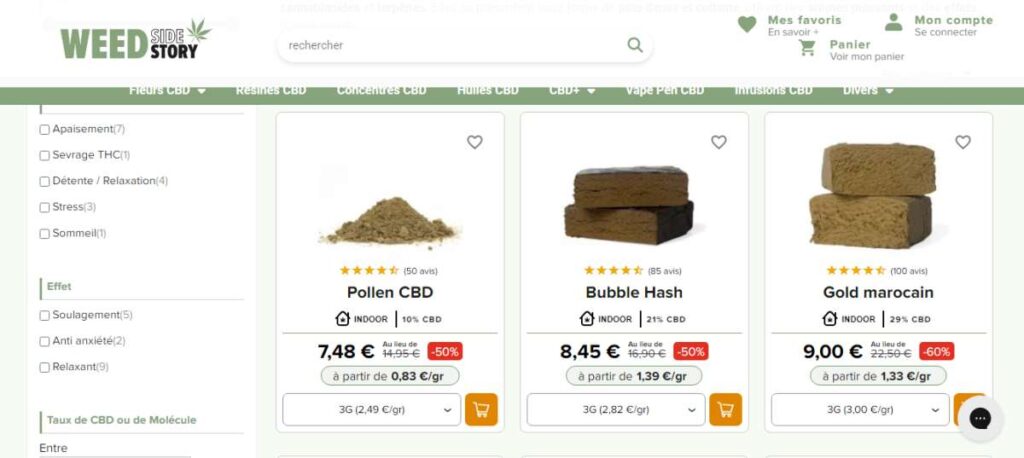 Résines Weed Side Story